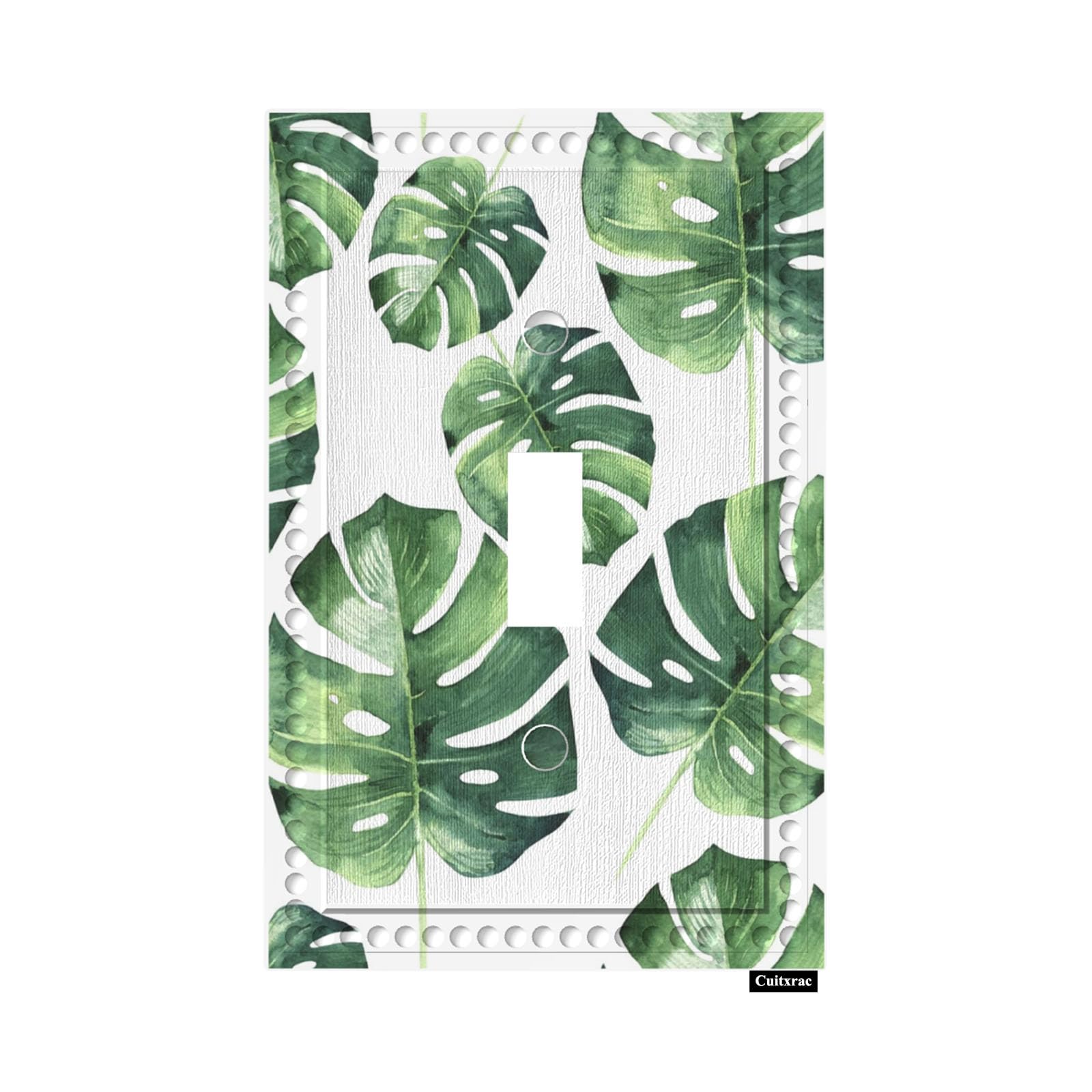 Cuitxrac Palm Leaf 1 Gang Light Switch Cover