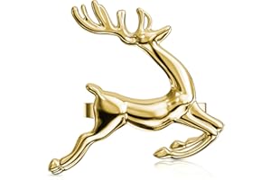 ZeeDix Gold Reindeer Christmas Napkin Rings Set of 8, Napkin Holder Ring for Christmas Dinner Table Decor Cloth Napkins, Wedding Receptions, Holiday Party, Banquet and Home Kitchen