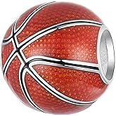 MEITAIHE Sport Bead Charms 925 Sterling Silver Basketball Football Soccer Ball Charm for Bracelet