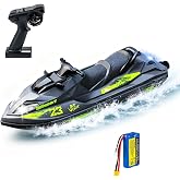 UDI023 RC Boat for Kids &amp; Adults, 20KM/H Vortex Jet Remote Control Boat | Self-Righting, Water Cooling System, High Speed Boat for Lakes and Pools, 2000mAh Batteries for 10 Mins Run Time