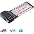 qobobo&reg; 2 Ports USB 3.0 Super Speed PCMCIA Express Card Karte (34mm / Kompatibel mit Windows 7, 8, 10) f&uuml;r Notebook Laptop, USB 3.0 Hub intern