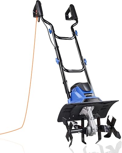 Hyundai Electric Garden Tiller Cultivator Rotavator 1050W 360mm 10m Cable