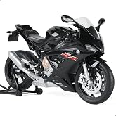 Risopen 1:12 Die-cast Motorcycle Compatible for BMW S1000RR | Die-cast metal fuel tank, fits 5-7in figures, perfect for display or collection,compatible with Welly