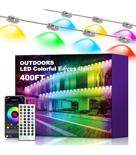 XINKAITE 500FT Permanent Outdoor Lights with 250 LEDs - Smart RGB+