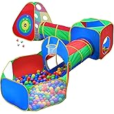 Hide N Side 5pc Kids Ball Pit Tents and Tunnels, Toddler Jungle Gym Play Tent with Play Crawl Tunnel Toy, for Boys Babies Inf