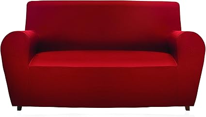 gemitex magic 2 seater sofa cover in solid colour stretch polyester copridivano 2 posti con schienale fino a 180 cm bordeaux