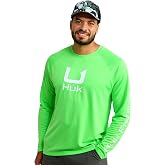 HUK Men's Icon Crew Shirt, Long-Sleeve Performance Fishing Shirt
