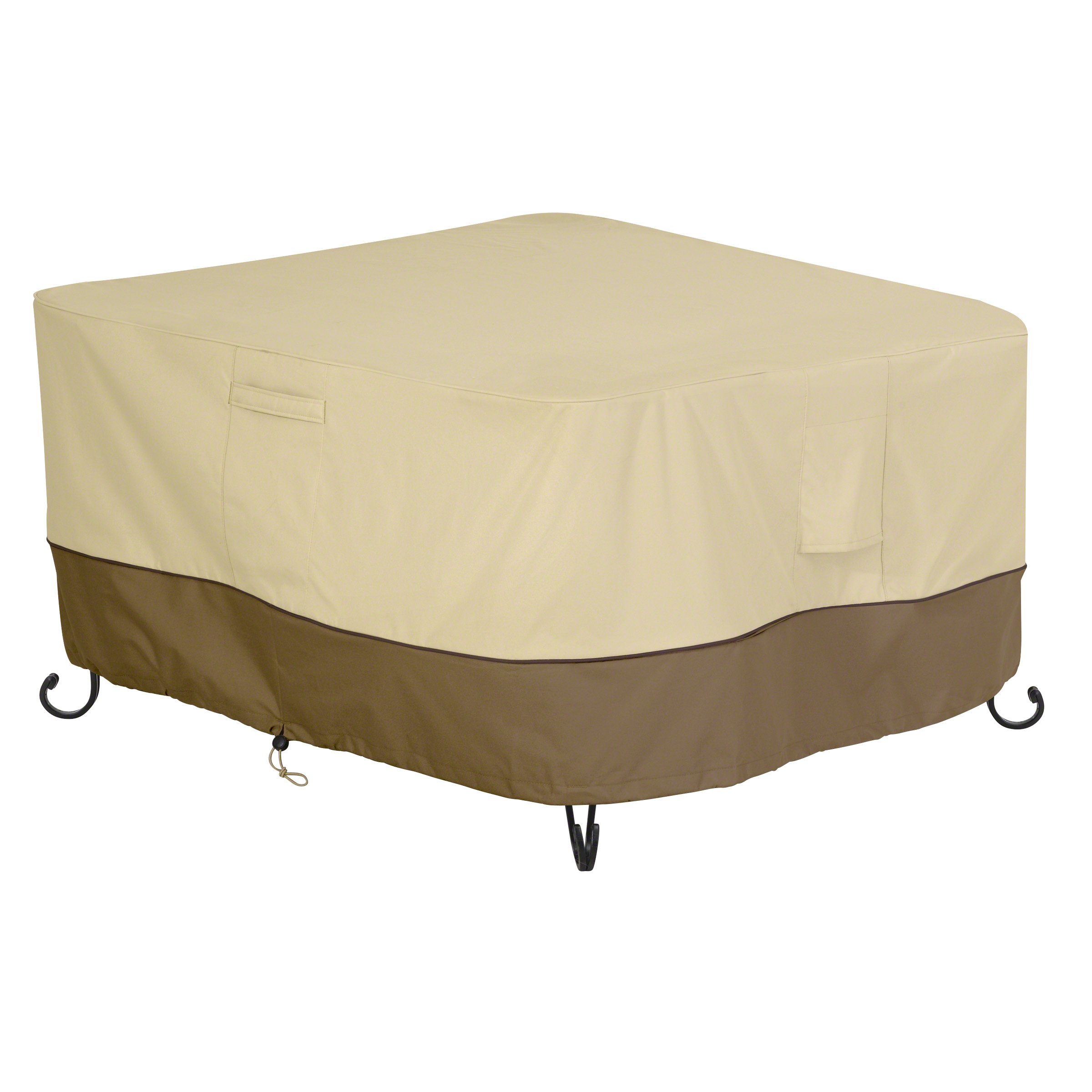 Classic Accessories Veranda Water-Resistant 62 Inch Square Fire Pit Table Cover, Outdoor Firepit Cover Image