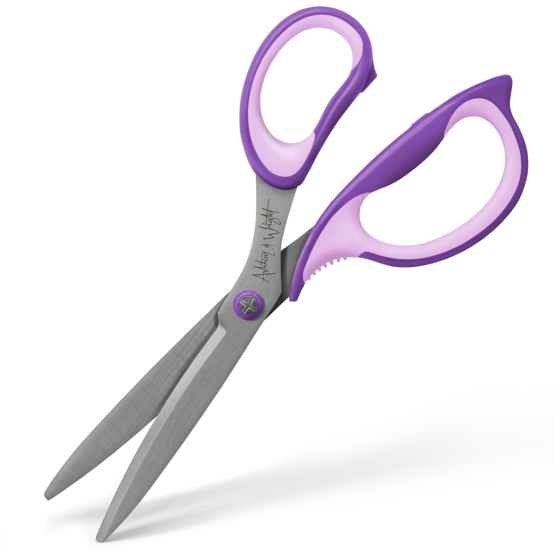 Ashton and Wright - Precision SG - Soft Grip Scissors for Office, Home, Kitchen, and Craft - 210mm / 8” - Steel Blades (Purple, Right Handed)