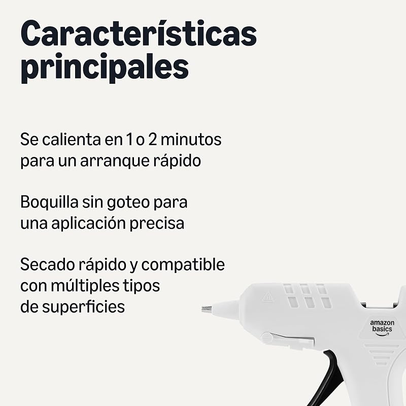 Kit de pistola de pegamento caliente con 30 barras de pegamento, 20 W, Enchufe EU, Blanco