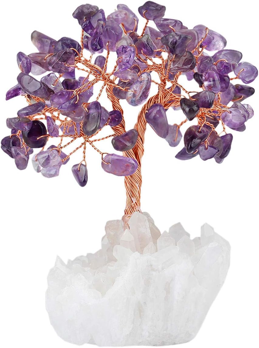 Nupuyai Amethyst Healing Crystal Tree with Gift Box - Image 3