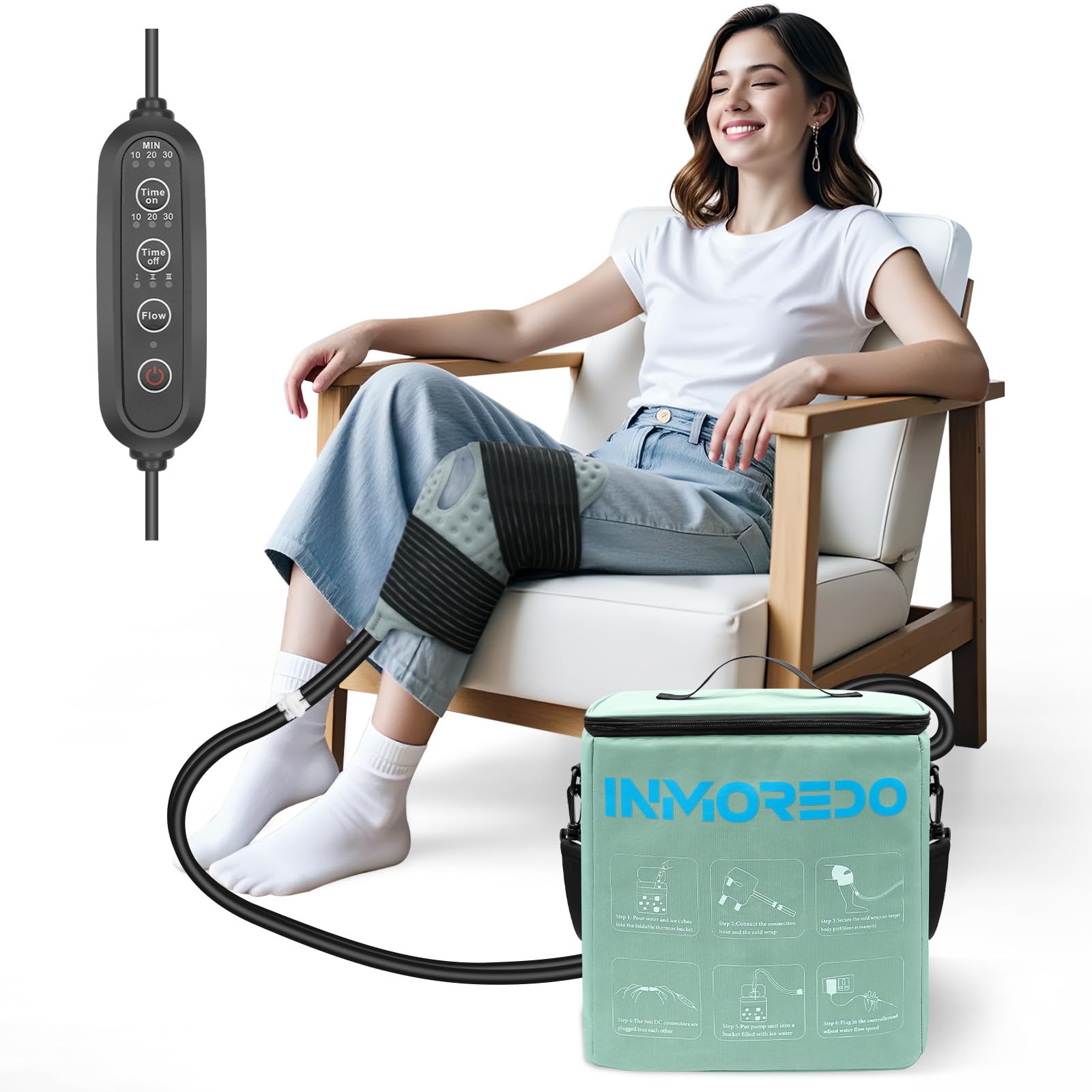 Photo 1 of Cold Therapy Machine with Programmable Timer, Ice Machine for Knee After Surgery ACL,Cryotherapy Pain Relief Compression Pad for Shoulder, Arm, Ankle