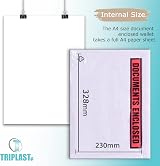 Triplast A4 Document Enclosed Wallets Pack of 100 Clear Self-Seal view 2
