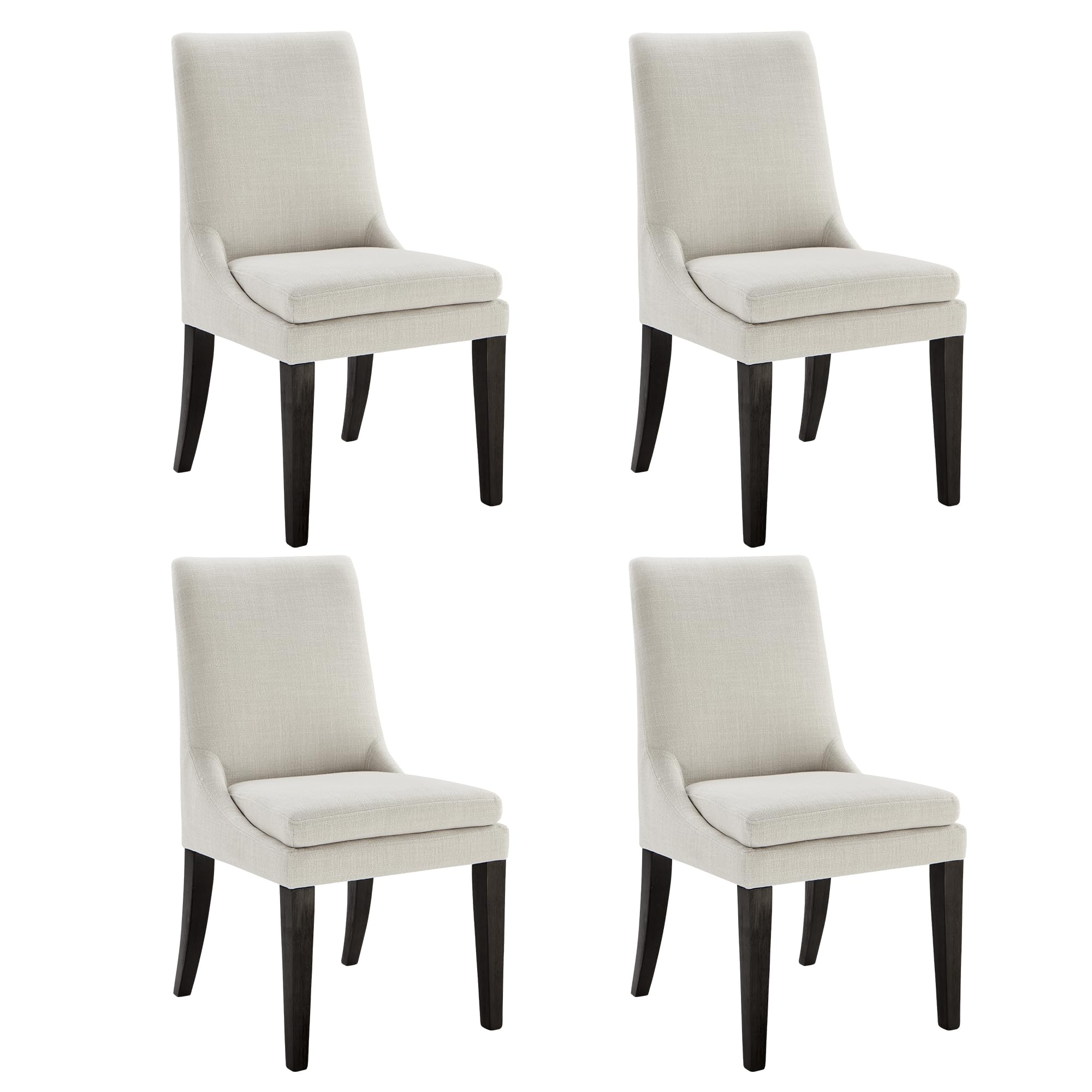 View 1 of *** 2 CHAIRS ONLY*** KISLOT Upholstered Dining Chairs Modern Sidechair Performance Fabric High Back Armless chair for Dining room Kitchen, Cream, Set of 2