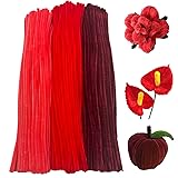 Swpohrat 300 Pieces Shades of Red Pipe Cleaner