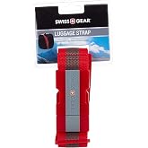 SwissGear Adjustable Luggage Strap with Snap-Lock Buckle - Fits Bags up to 72-Inches, One Size, Red