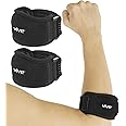 Vive Tennis Elbow Brace for Men & Women 2 Pack - Tendonitis Elbow Brace For Bursitis, Golfers Elbow, Medial Epicondylitis, Arthritis & Pain Relief - Arm Support Band, Adjustable Forearm Pain Relief (Black)