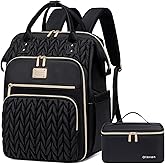 Otevan Lunch Backpack for Women, 15.6 inch Laptop Backpacks for Womens, Work Backpacks with Lunchbox,Insulated Back pack Cooler,Teacher Nurse Travel Backpack for Women