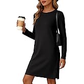 FREEOAK Dresses for Women 2025 Casual Long Sleeve Dress Trendy Fall Spring Vacation Travel Airport Outfits