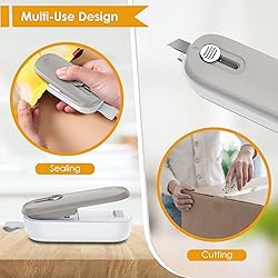 FEPPO Mini Bag Sealer, Bag Sealer with Cutter 2 in