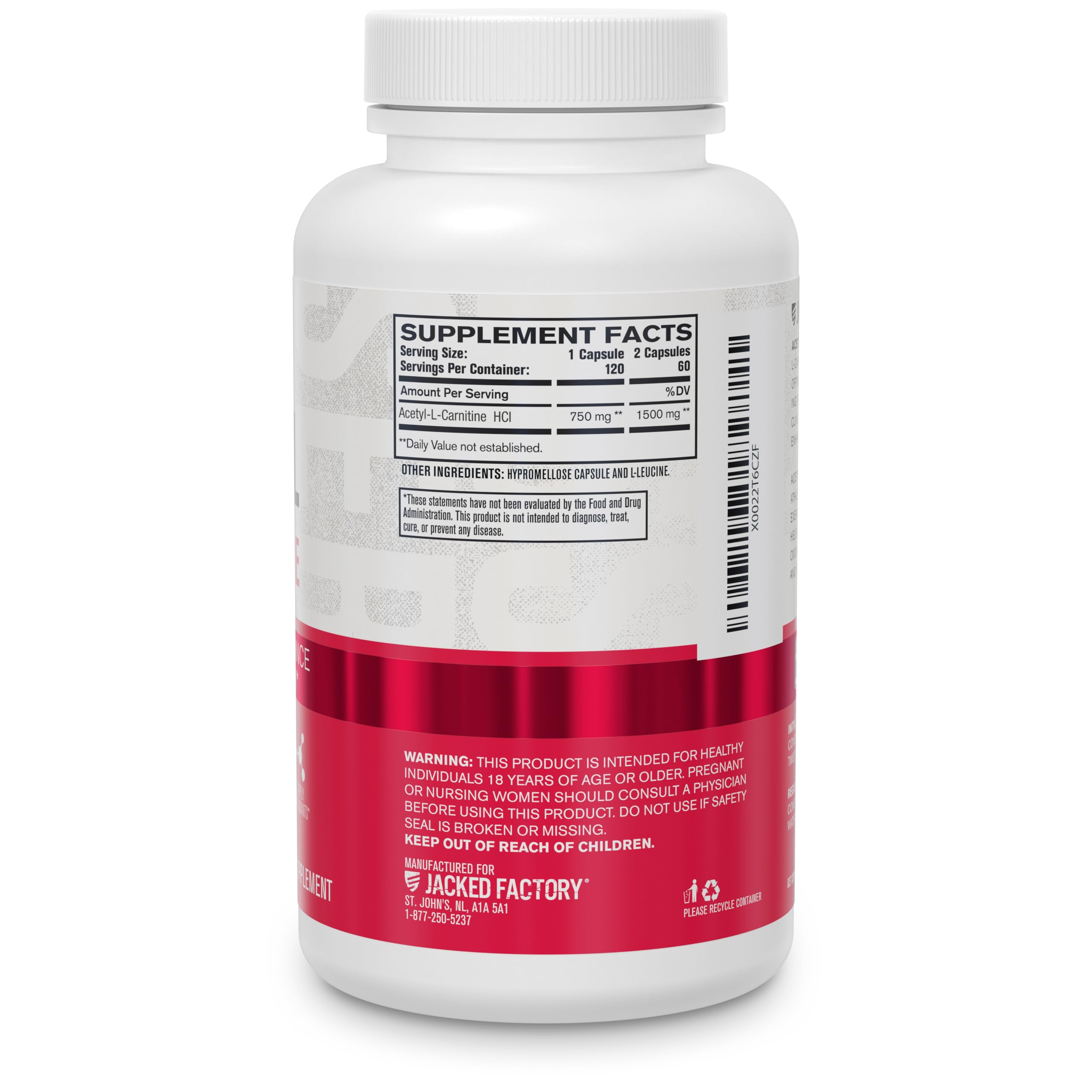 jacked factory acetyl l carnitine Mua Jacked Factory Acetyl L Carnitine 750mg Supplement - Extra Strength L- Carnitine (ALCAR) for Energy, Body Recomposition, Memory & More - Zero  Fillers