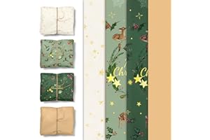 Nicrolandee Christmas Tissue Wrapping Paper 24 Sheets, 20 X15 Inches Christmas Tissue Paper for Gift Bags Wrapping, DIY Crafts Gift Wrap Paper for Xmas New Year Holiday Birthday Party