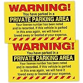 KORTTITALO 50 Parking Violation Stickers With YYou Have Parked in a Private Parking Area, No Parking Stickers, Hard To Remove Tickets for Car Window, (5"" X 9"" Yellow), WCS0165