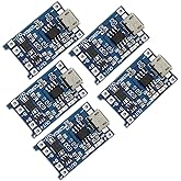 Kiro&Seeu 5PCS TP4056 Mirco-USB 5V 1A 18650 Lithium Battery Charger Module Charging Board with Dual Protection Functions