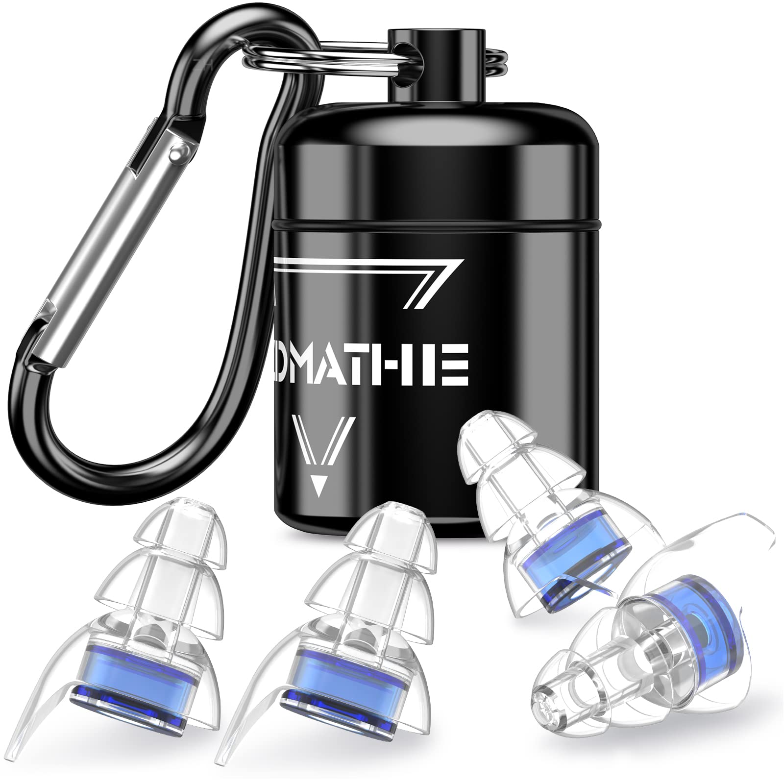 Photo 1 of 2 Pairs High Fidelity Concert Ear Plugs, Silicone Hearing Protection Earplugs, Noise Reduction Music Ear Plugs for Concerts, Musicians, Festival, DJ’s, Nightclub, Drummers and Raves Party - 23dB