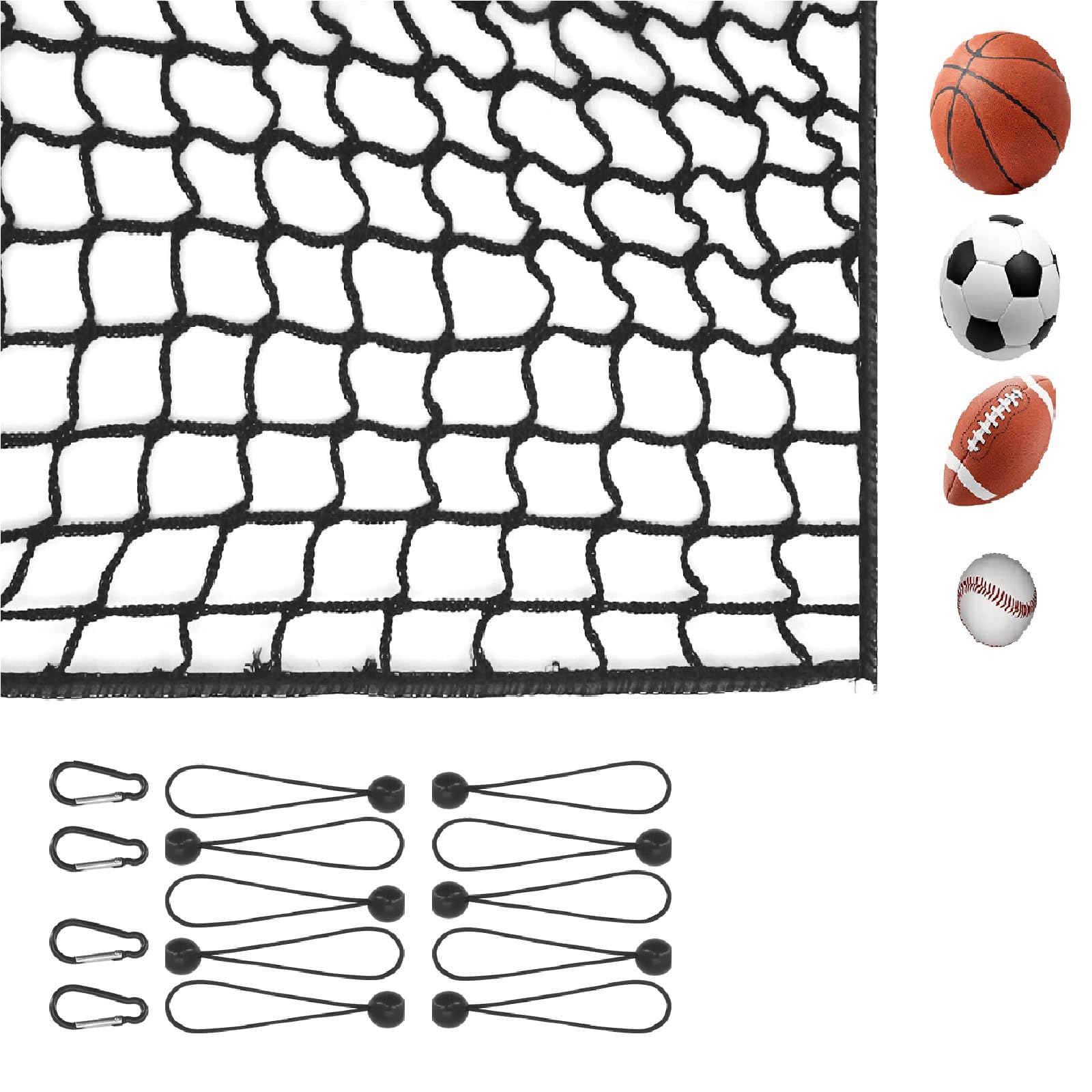 Golf Hitting Practice Net, Heavy Duty Golf Ball Hitting Net, Golf Chipping Net, Indoor Outdoor Portable Barrier Baseball Football Backstop Net, Golf Driving Net for Backyard, Garden, 10ft x10ft