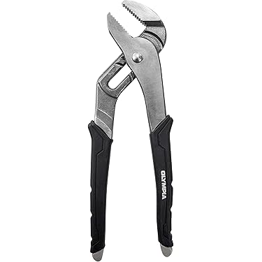 Basics Quick Release Water Pump Pliers 12" Grooved Slip Joint, Black