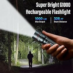 Rechargeable Flashlights High Lumens, G1000 Super