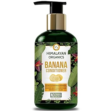 Himalayan Organics Banana Conditioner for Dry and Frizzy Hair | Hydrating & Nourishing Damaged Hair | NO Sulphate & Parabens | 300ml