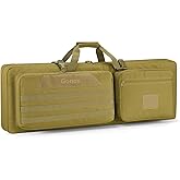 Gonex Double Rifle Case Soft Bag 36"/42'', Tactical Long Gun Backpack with Lockable YKK Zippers, Multi-Pocket Storage, 3-Way Carry, Durable Outdoor Gear Bag