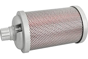 MAIGOO M07 Air Compressor Muffler 3/4" NPT Male Fits for Compressor Dryer Compressed Air Equipment and Systems, Single Chamber 145 PSI (M07 3/4" NPT Male)
