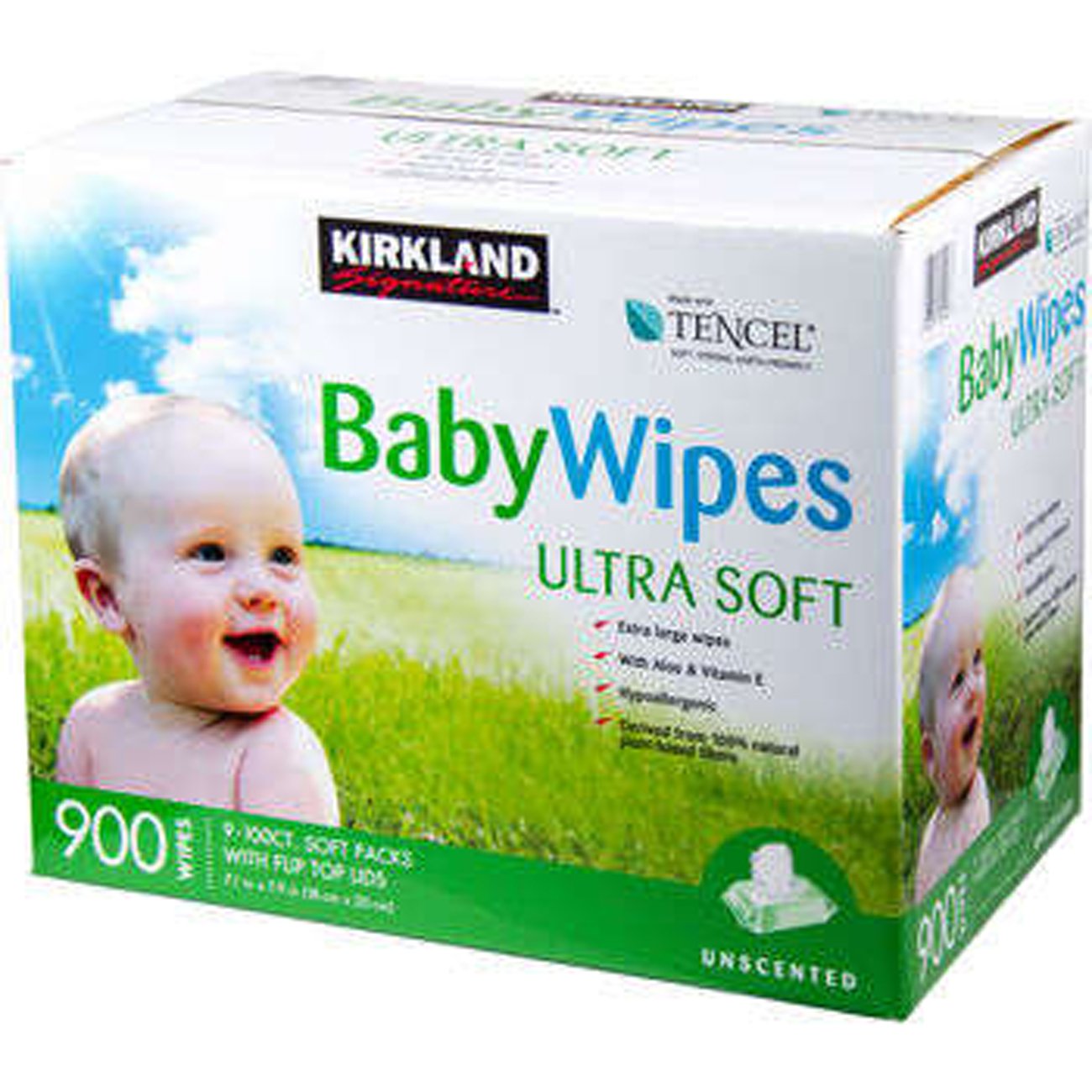 Kirkland Signature Baby Wipes Aloe & Chamomile 900count Free shipping