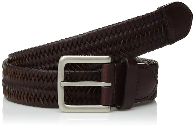 cole haan braided leather belt