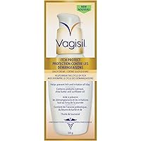 Vagisil Itch Protect Daily Creme with Prebiotic Oatmeal, Fragrance-Free Protective Formula with Shea Butter and Sunflower Oil