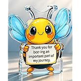 Funnli Teacher Valentine Gifts Bee Acrylic Plaque, Teacher Appreciation Gifts, Thank You Back to School Birthday Last Day of School Gifts for Her Women Teacher Classmate Roommate