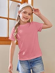 Girls Short Sleeve T Shirts Kids Summer Tops