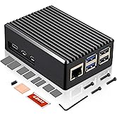 Geekworm Heavy-Duty Aluminum Passive Cooling Case for Raspberry Pi 5 (P573)