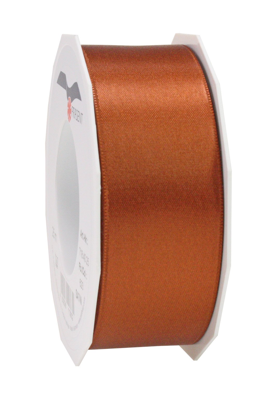 PRÄSENT - Satin Ribbon Cinnamon 40 mm width, 25 m length — image 1