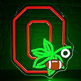 University Neon Sign for Wall Decor University Football Team Logo Led Neon Sign for Man Cave Birthday Gifts for Fans Dimmable Led Neon Light for Party Club Bar Dorm Decor Size12.9 * 10.9In(CP136)