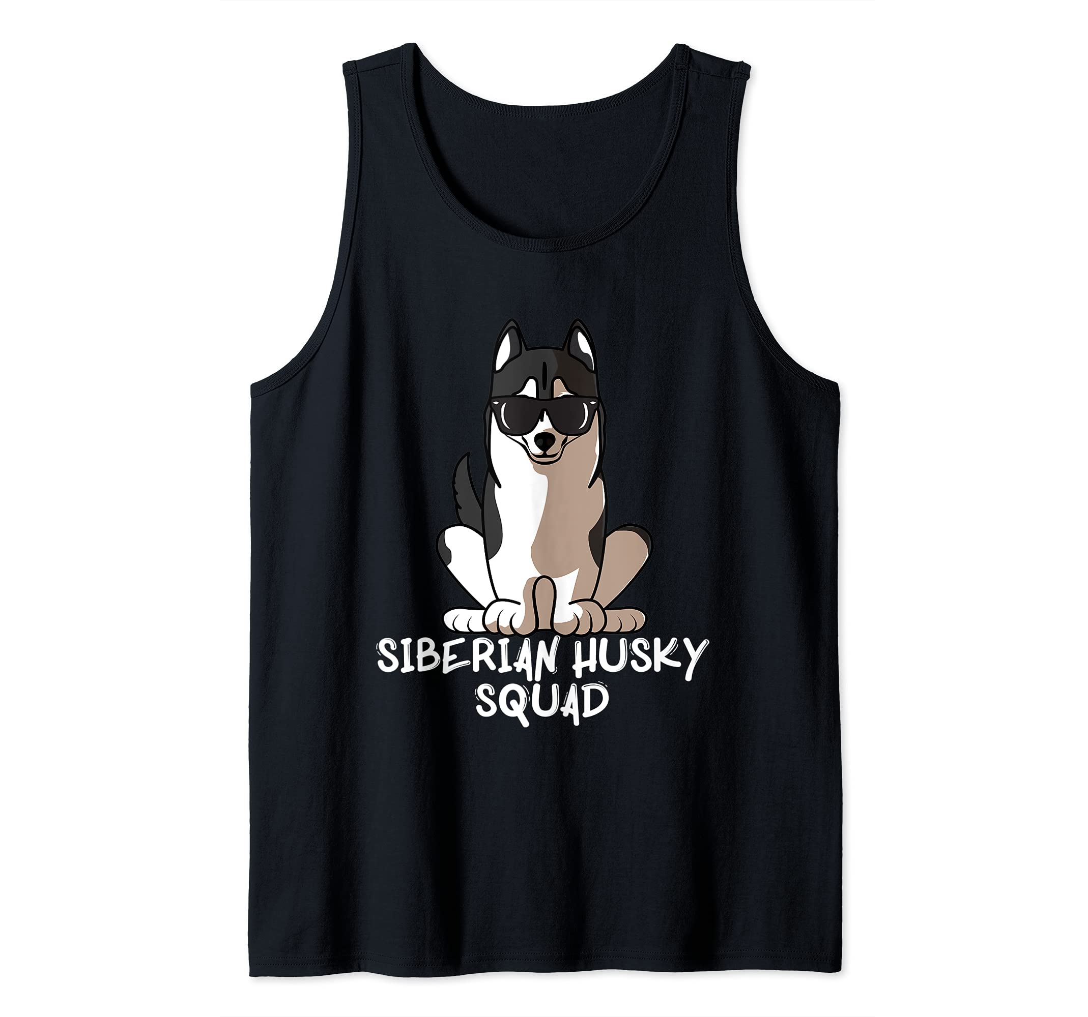 Cool Siberian Husky Squad Dog Mom Dog Dad Tank Top