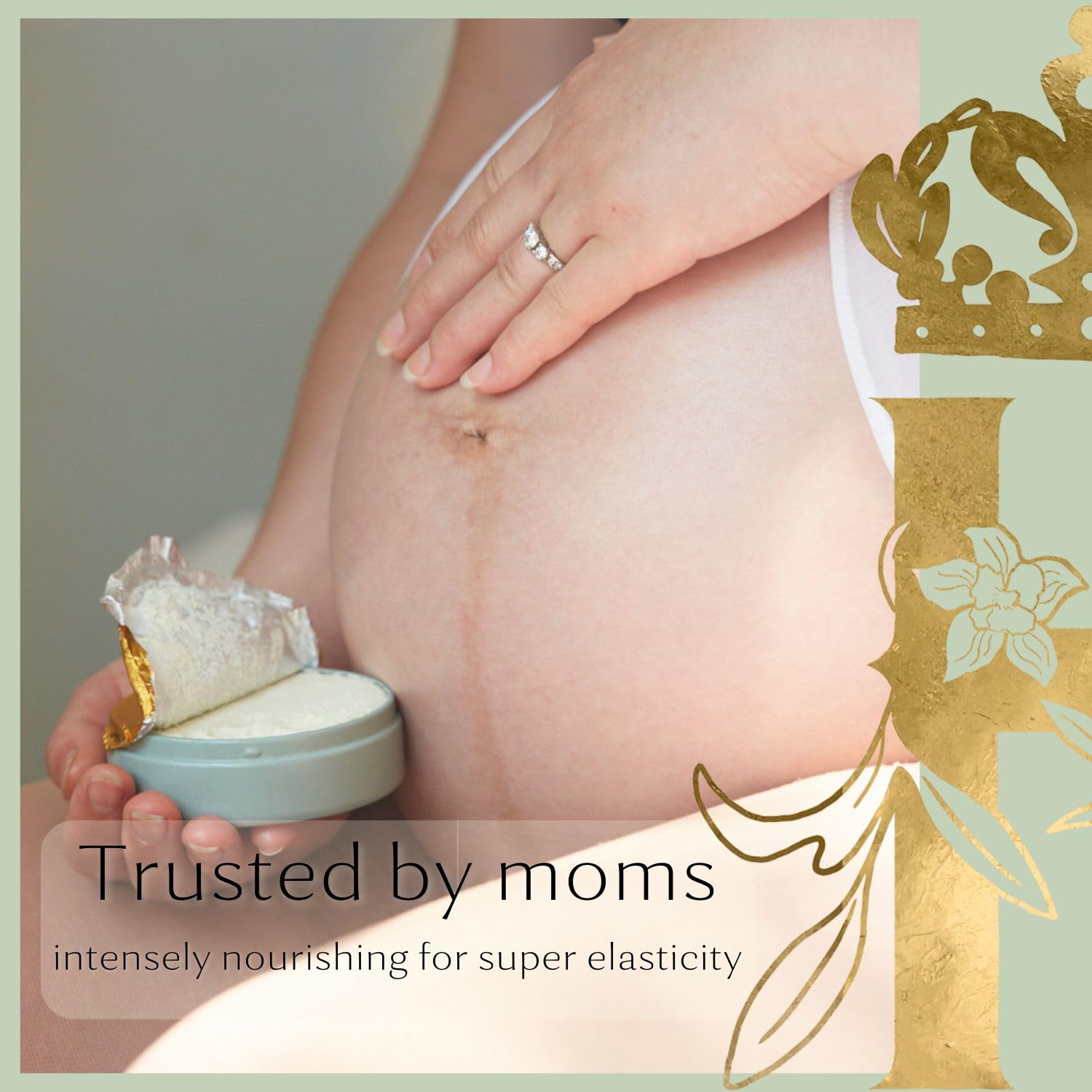 Royal Heir Bump Butter: 100% Natural Whipped Cocoa Butter Formula for Growing Baby Bumps - Soothing & Nourishing with Neroli & Frankincense - 3.4 Fl Oz/100 ML