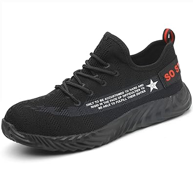 Lyoridra Arbeitsschuhe Herren Damen S3 Leicht Sportlich Sicherheitsschuhe Atmungsaktiv Schutzschuhe mit Stahlkappe Outdoor Sc