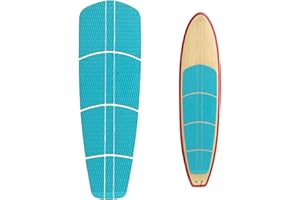 Abahub 12 Piece Surf SUP Deck Traction Pad Premium EVA with Tail Kicker 3M Adhesive for Paddleboard Longboard Surfboard Black