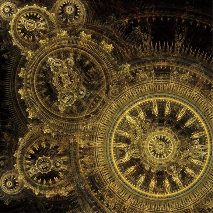 6.5x6.5ft Steampunk Theme Backdrop for Photography Vinyl Vintage Machanical Clockwork Shadows Background Nostalgia Style Child Kids Adult Photo Shoot Wedding Banner Studio Props