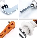 Casoter Toilet Cistern Lever Handle Chrome Alloy Replacement Metal Flush view 3
