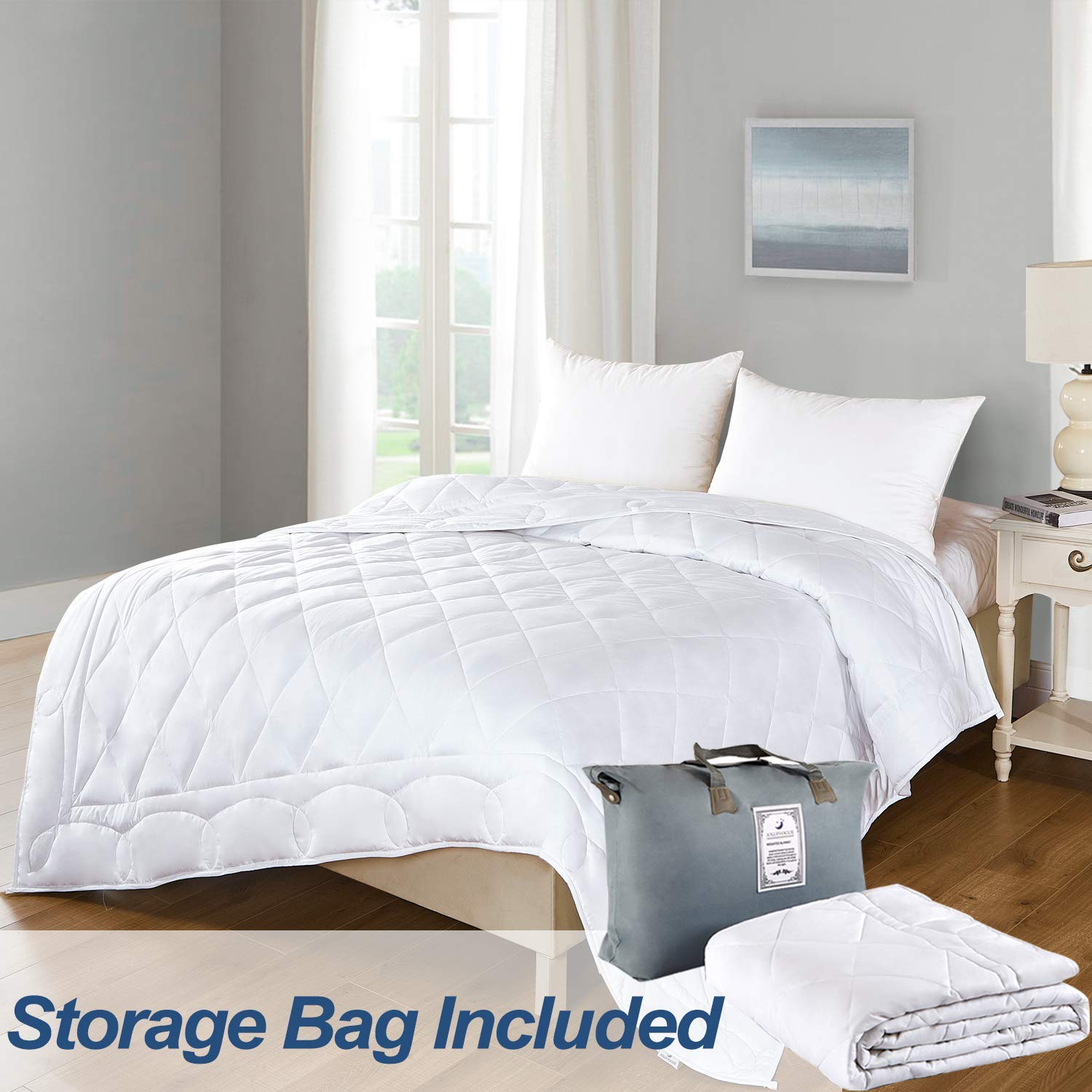 Twin Size Weighted Blanket Heavy Blanket with 100% Soft Cotton and